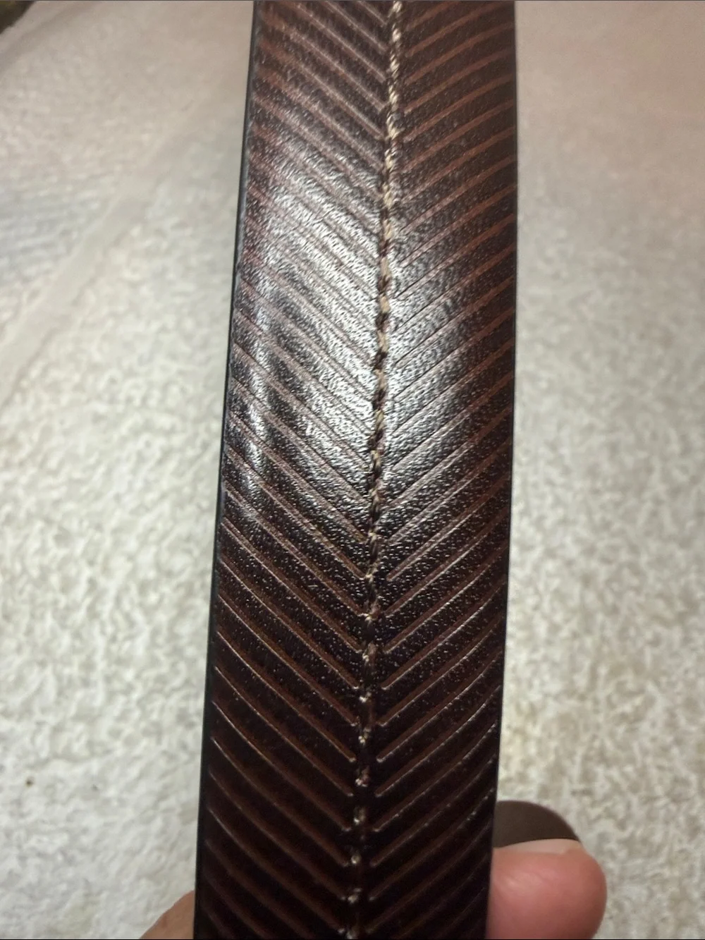 NWT Tommy Bahama Brown Leather Belt with Silver Buckle